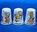 Porcelain China Collectable - Set of Three Thimbles - Thimble Mice