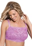 Woman Within Plus Size Soft Cup Lace Camisole Bra by Comfort Choice