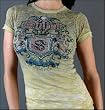 Sinful Clothing Collection - Roar Burnout Baby Tee in Yellow