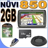Garmin Nuvi 850 Portable GPS Vehicle Navigation System w/ 4.3 LCD Widescreen w/ Speech Recognition (0100057720) 2GB MicroSD BigVALUEInc Accessory Saver Bundle + MORE!