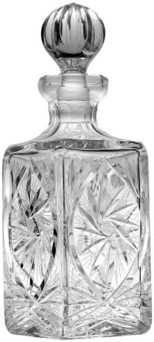 Gift Set Crystal Whiskey Decanter W. 6 Glasses Pinwheel