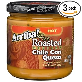 Arriba! Fire Roasted Mexican Chile Con Queso, Hot, 16-Ounce Jars (Pack of 3)