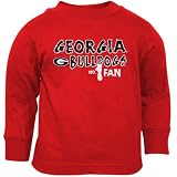 Georgia Bulldogs Red Toddler #1 Fan Long Sleeve T-shirt