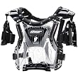 Thor MX Quadrant Protector Youth Roost Deflector Dirt Bike Motorcycle Body Armor w/ Free B&F Heart Sticker Bundle - Clear/Black