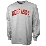 Champion Nebraska Cornhuskers Ash Arch Lettering Long Sleeve T-shirt