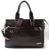 高級牛革 ビジネスバッグ 2WAY ファスナー式開閉　キーホルダー付き ブラウン