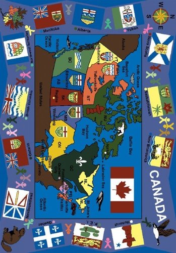 Joy Carpets Flags of Canada Area Rug Size - 7.8 x 10.9 ft.