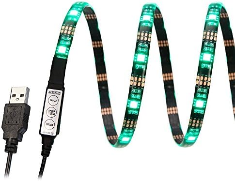 Lecoolife Bias Lighting for HDTV Home Theater USB LED Strip Multi Color RGB LED Neon Accent Lighting System Kit for Flat Screen TV LCD, Desktop PC (Reduce eye fatigue and increase image clarity)