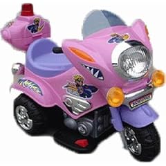 KINDERMOTORRAD ELEKTRO KINDER MOTORRAD KINDERAUTO * ROSA * MIT VORDERLICHT TOPCASE SIRENE MUSIK AKKU LADEGER�T * VERSANDKOSTENFREI
