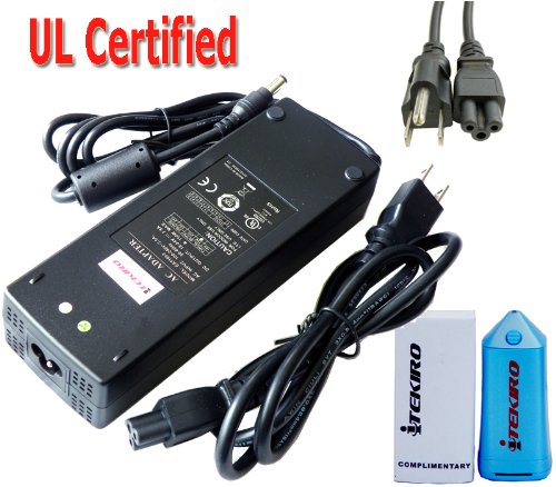 iTEKIRO 150W Laptop AC Power Adapter Notebook Charger for Asus ADP-150NB D, 90-XB06N0PW00040Y, 04G266009901, 04G266009902, 04G266009903, 04G266009904, G53JW, G53SW, G53SX, G71G, G71GX, G71V, G72GX, G73JH, G73JW, G73SW, G74SX, VX5, VX7, Eee Top ET2400IGTS, ET2400INT Including 3-Prong Power Cord (UL Certified) + iTEKIRO MP3 MP4 Mini Speaker