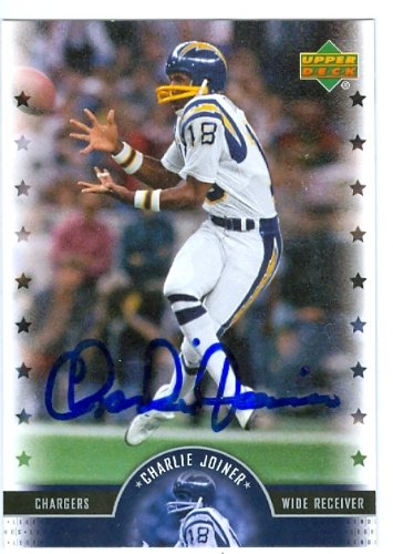 Charlie Joiner Autographed/Hand Signed Football Card (San Diego Chargers) 2005 Upper Deck Legends #4