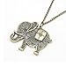 Doinshop Women Girl Pendant Jewelry Retro Bronze Elephant Chain Necklace