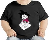Cute Boy With Magic Mushroom オーガニックベビーTシャツ 3-6 Months