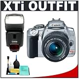 Canon Digital Rebel XTi 10.1MP Digital SLR Camera (Silver) + Canon EF-S 18-55mm Lens [Outfit] + Canon Speedlite 430EX Flash