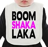 Boom Shaka Laka Slogan ネクタイを有する有機ビブ Medium