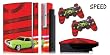 Protective skins for FAT Playstation 3 System Console, PS3 Controller skin included - SPEED