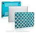 TopCase Quatrefoil / Moroccan Trellis Aqua Blue Ultra Slim Light Weight Rubberized Hard Case Cover for Macbook Air 13