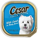 Cesar Canine Cuisine with Lamb in Meaty Juices for Small Dogs, 3.5-Ounce Trays (Pack of 24)
