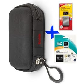 Official Kodak Hard Case +4GB Memory +Genuine Kodak Rechargeable Lithium Battery & Mains Charger for Easyshare M532 M552 M575 M580 M583 Digital Camera