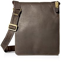 Visconti Visconti Big Leather Organizer Messenger Bag In Distressed Leather
