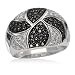 Black Diamond Fashion Ring 1 Carat (Ctw) 14K White Gold Ring