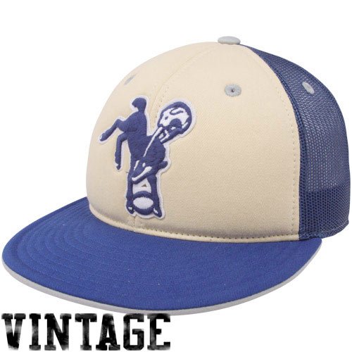 Reebok Indianapolis Colts Royal Blue Time Traveler Throwback Fitted Hat (7 3/8)