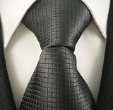 Neckties By Scott Allan 100% Woven Solid Black Mens Ties,
