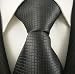 Neckties By Scott Allan 100% Woven Solid Black Mens Ties,