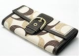 AUTHENTIC COACH SOHO TONAL SIGNATURE SLIM ENVELOPE WALLET 41443 (Chocolate)