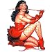 Fishnet Bettie Page Sticker