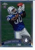 2011 Topps Chrome Football Card #TC106 Delone Carter RC - Indianapolis Colts (RC - Rookie Card) NFL Trading Card in Protective Screwdown Case!