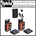 2 Pack Opteka DMW-BCF10E 1500mAh Ultra High Capacity Li-ion Battery Pack for Panasonic Lumix DMC-FS12, DMC-FS15, DMC-FS25, DMC-FS4, DMC-FS42, DMC-FS6, DMC-FS62, DMC-FS7, DMC-FT1, DMC-FX40, DMC-FX48, DMC-FX480, DMC-FX550, DMC-FX580, DMC-FX60, DMC-FX65, DMC-TS1 & DMC-FP8 Digital Cameras With Rapid Charger