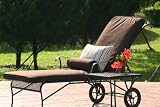 Ewins Outdoor Premium Patio Chaise Lounge Cushion - Chocolate