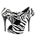 Dynamite37 Side Bow Platform High Heels ZEBRA