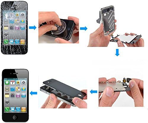 Premium Iphone LCD Screen Replacement Parts For iPhone 5 Black with Repair Kit : by Wefixxit (LCD-Screen-Kit-Iphone5-black)