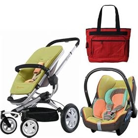 Quinny Buzz 4 Travel System in Breen with Free Fashionable Diaper Bag