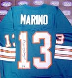 Dan Marino Autographed/Hand Signed Football Jersey (Miami Dolphins) teal