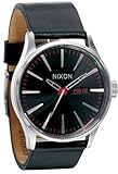 NIXON (jN\) rv THE SENTRY LEATHER BLACK NA105000-00 Y [KAi]