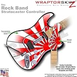 Rising Sun Red WraptorSkinz Skin fits Rock Band Stratocaster Guitar for Nintendo Wii, XBOX 360, PS2 