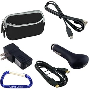 Gizmo Dorks Carrying Case Black and Power Pack for the JVC Picsio GC-FM2