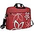 17 Inch Red Flowers Floral Design Laptop Computer Carrying Case Messenger Shoulder Bag Briefcase