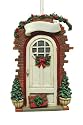 5" Heartwarming House Door with Brown Bricks & Banner Christmas Ornament