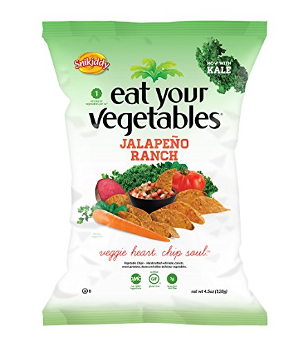 Eat Your Vegetables, Jalapeno Ranch veggies chips, 4.5-Ounce (Pack of 6)