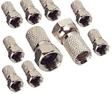 Hdlconm - Hdline-Lot De 10 Connecteurs F-Fiches F A Joint