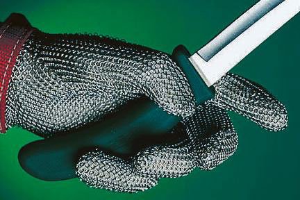 Whiting and Davis Safety Mailite Stainless-Steel Mesh Gloves; Medium