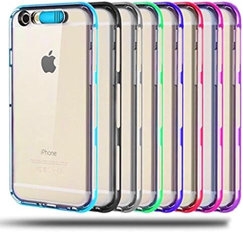 iPhone 6 Case, iPhone 6s Case, LED Flash Cover Illumination + Luminous Soft Protective Bumper Case (Blue)