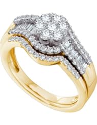 1.00CTW DIAMOND FLOWER RING