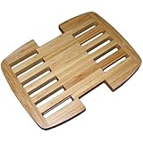Totally Bamboo Expandable Trivet, Durable and Beautiful Bamboo Protects Tabletops and Counters in Style, 11 3/4" by 8 3/4" open, 8 3/4" by 8 3/4" closed