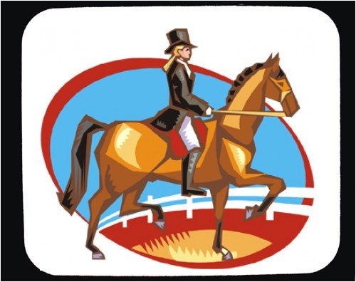 51mFHf5Jm L Dressed Mouse Pad with body, individual, show, people, people, horses, dressage, animals, public