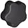 DimcoGray Black Thermoplastic 5 Lobe Fluted Soft Feel Knob Female, Zinc Stud: 3/8-16" Thread x 5/8" Depth, 2-3/8" Diameter x 1-5/8" Height x 3/4" Hub Dia x 11/16" Hub Length (Pack of 10)